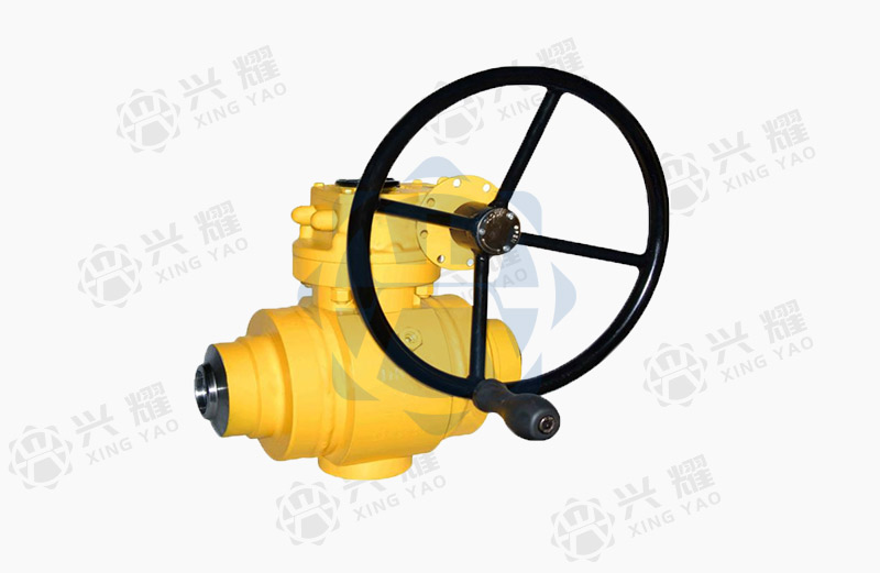 Fixed worm gear welded ball valve