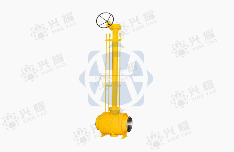 Directly buried lengthening rod full welded ball valve